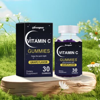 Melatonin & Vitamin C Gummies – Berry Flavor, Vegan, Non-GMO, Gluten-Free | Relax & Boost Immunity